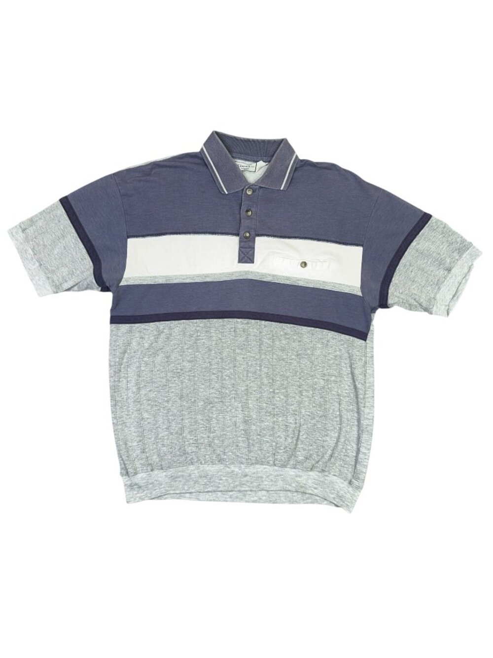 Classics by Palmland Polo Shirt Mens Medium M Blue Gray Grandpa Vintage Golf 90s